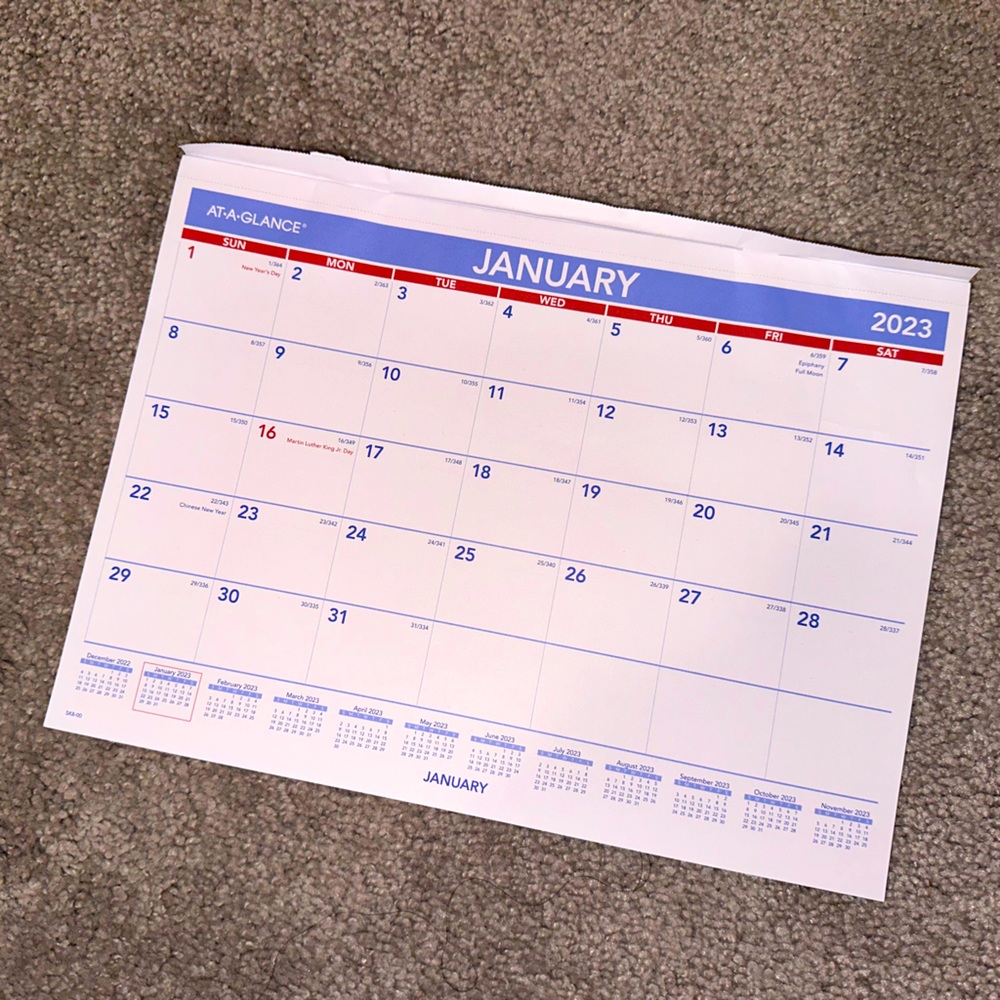 12 month desk calendar